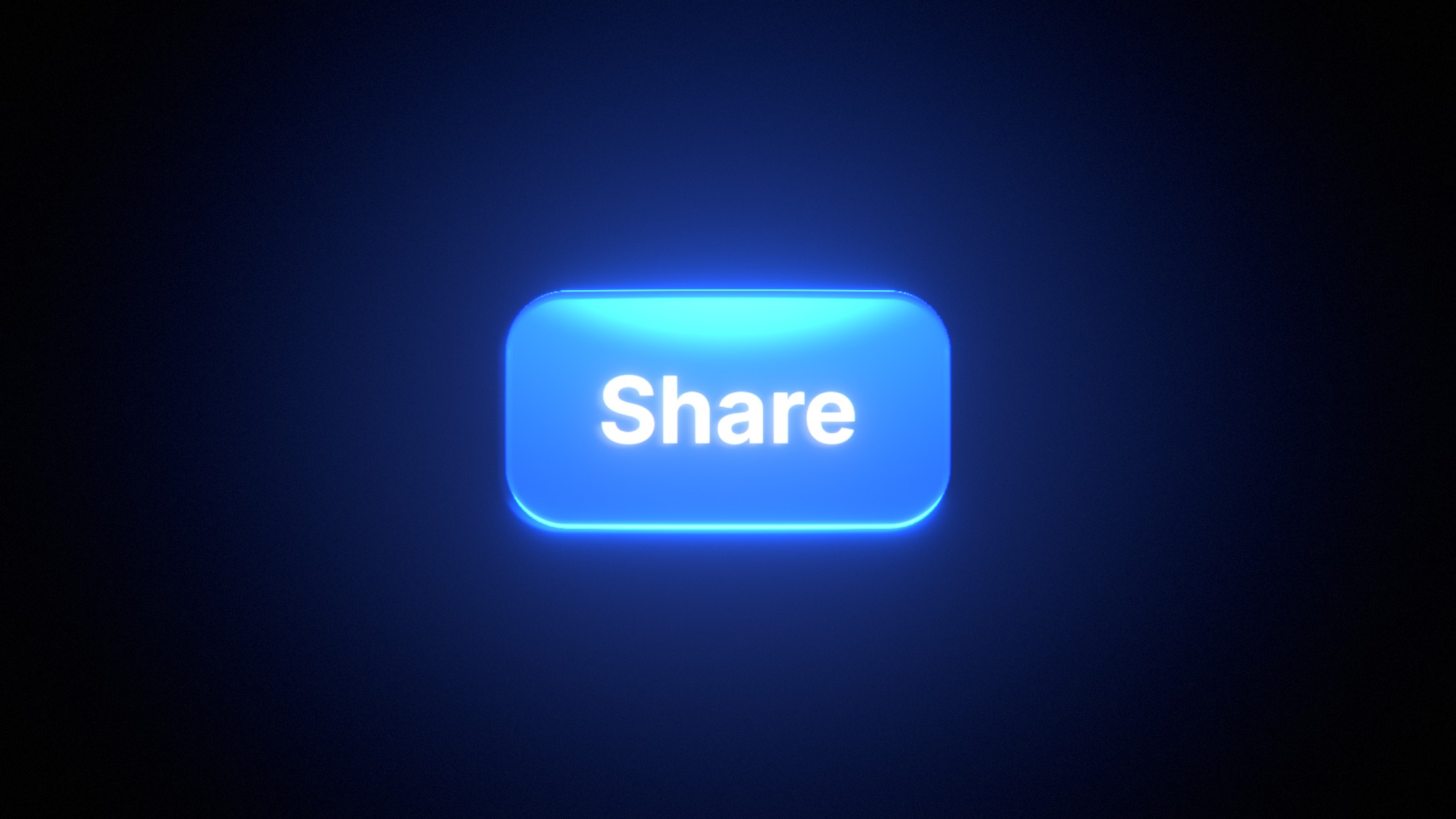 Glass share button, a still design made in Raylight