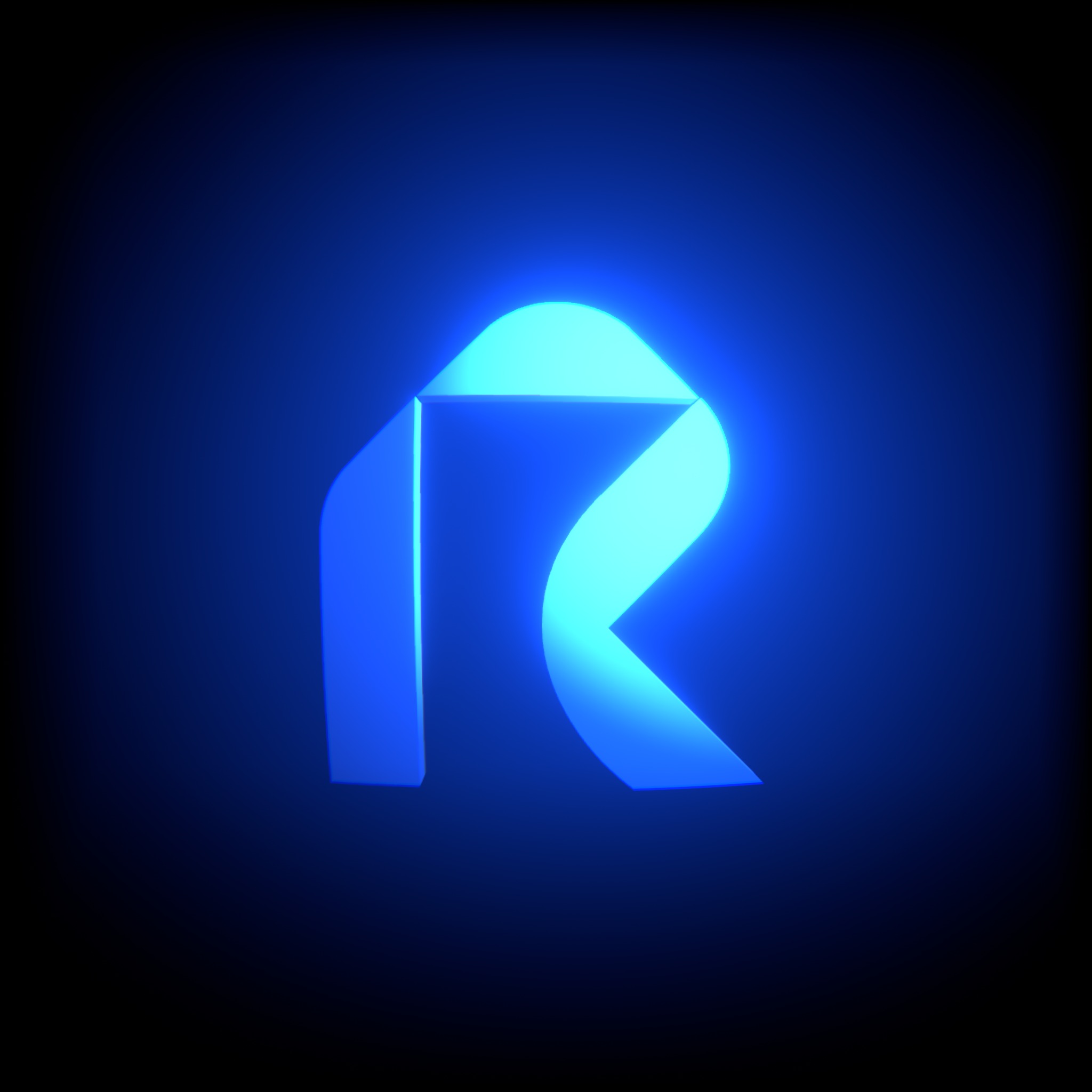 R logo, a still design made in Raylight