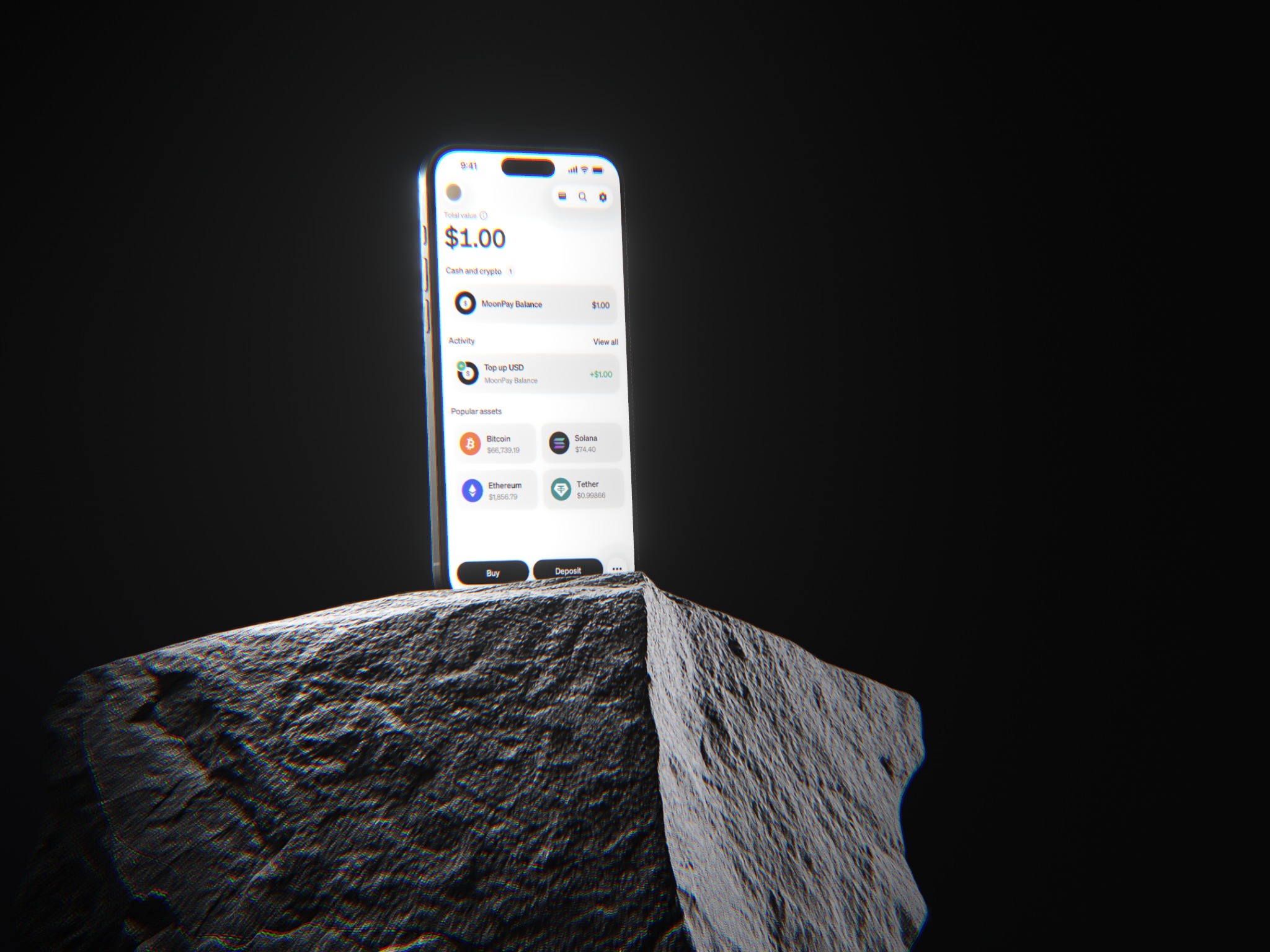 3D product rock shot 3, a still design made in Raylight